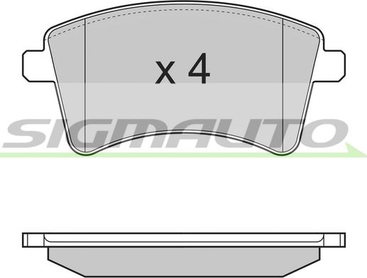 SIGMAUTO SPB367 - Kit de plaquettes de frein, frein à disque cwaw.fr