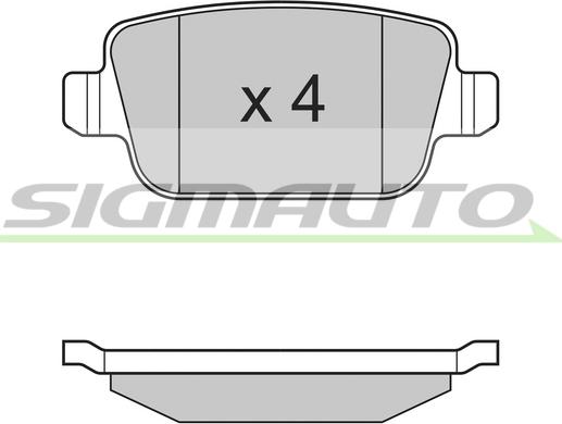 SIGMAUTO SPB300 - Kit de plaquettes de frein, frein à disque cwaw.fr