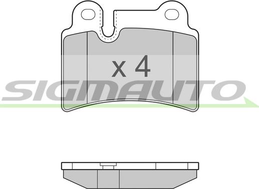 SIGMAUTO SPB302 - Kit de plaquettes de frein, frein à disque cwaw.fr