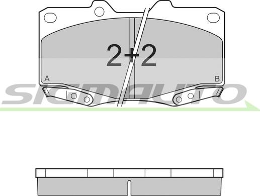 SIGMAUTO SPB319 - Kit de plaquettes de frein, frein à disque cwaw.fr