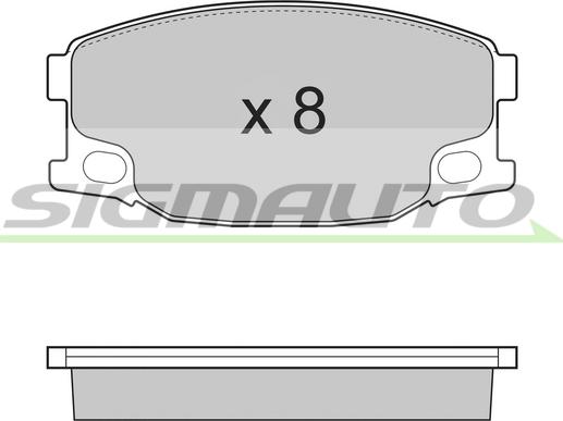 SIGMAUTO SPB318 - Kit de plaquettes de frein, frein à disque cwaw.fr