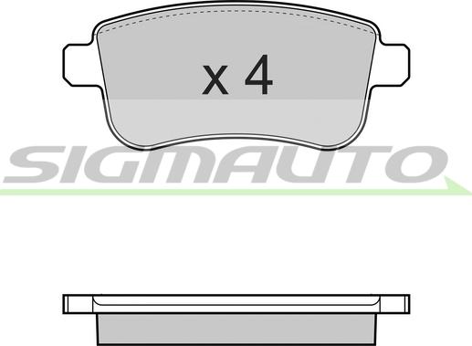 SIGMAUTO SPB384 - Kit de plaquettes de frein, frein à disque cwaw.fr