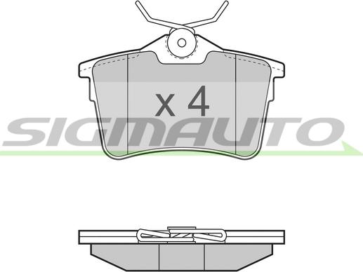 SIGMAUTO SPB386 - Kit de plaquettes de frein, frein à disque cwaw.fr