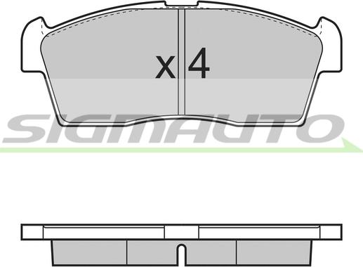 SIGMAUTO SPB380 - Kit de plaquettes de frein, frein à disque cwaw.fr