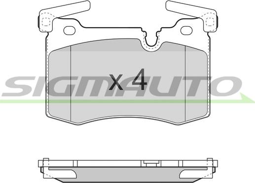 SIGMAUTO SPB388 - Kit de plaquettes de frein, frein à disque cwaw.fr