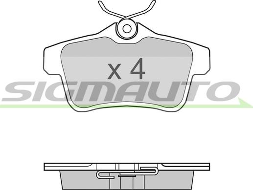 SIGMAUTO SPB387 - Kit de plaquettes de frein, frein à disque cwaw.fr