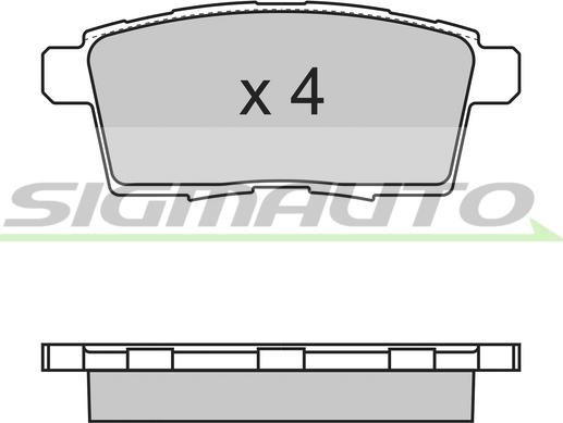 SIGMAUTO SPB333 - Kit de plaquettes de frein, frein à disque cwaw.fr