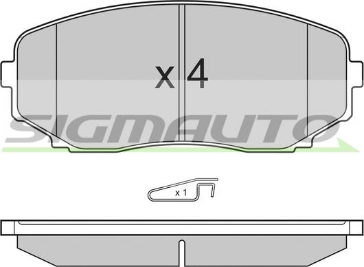 SIGMAUTO SPB332 - Kit de plaquettes de frein, frein à disque cwaw.fr