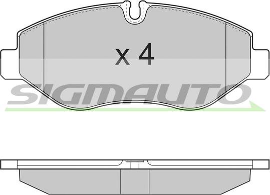 SIGMAUTO SPB324 - Kit de plaquettes de frein, frein à disque cwaw.fr