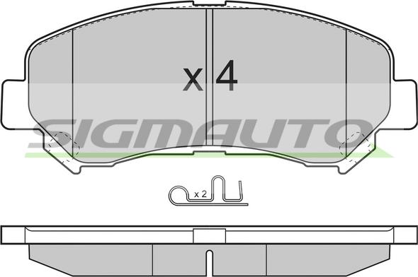 SIGMAUTO SPB321 - Kit de plaquettes de frein, frein à disque cwaw.fr