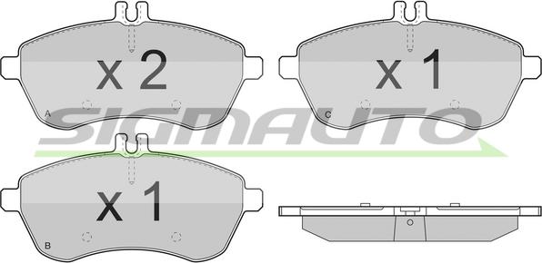 SIGMAUTO SPB327 - Kit de plaquettes de frein, frein à disque cwaw.fr