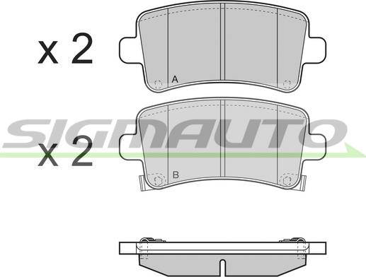 SIGMAUTO SPB379 - Kit de plaquettes de frein, frein à disque cwaw.fr