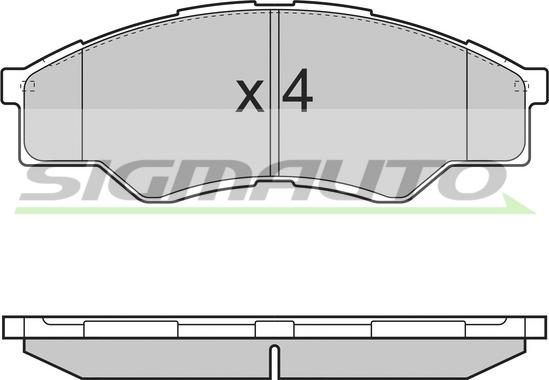 SIGMAUTO SPB375 - Kit de plaquettes de frein, frein à disque cwaw.fr