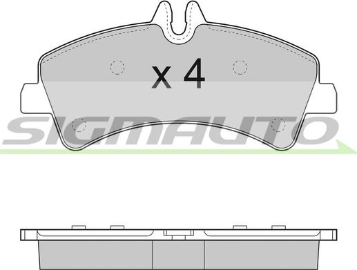 SIGMAUTO SPB291 - Kit de plaquettes de frein, frein à disque cwaw.fr