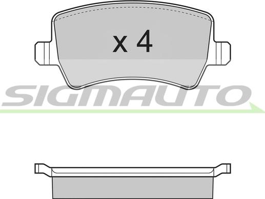 SIGMAUTO SPB298 - Kit de plaquettes de frein, frein à disque cwaw.fr