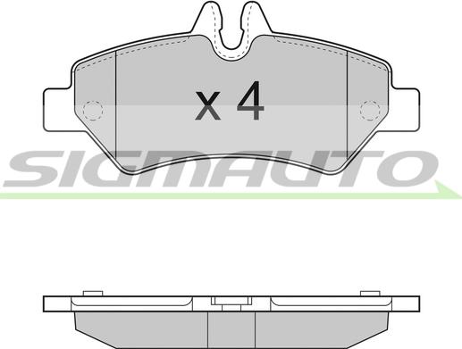 SIGMAUTO SPB293 - Kit de plaquettes de frein, frein à disque cwaw.fr