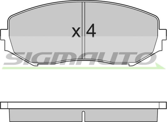 SIGMAUTO SPB244 - Kit de plaquettes de frein, frein à disque cwaw.fr