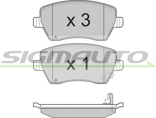 SIGMAUTO SPB248 - Kit de plaquettes de frein, frein à disque cwaw.fr