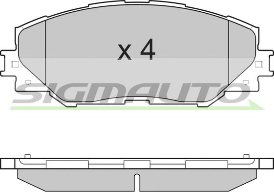 SIGMAUTO SPB250 - Kit de plaquettes de frein, frein à disque cwaw.fr