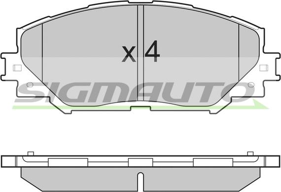 SIGMAUTO SPB251 - Kit de plaquettes de frein, frein à disque cwaw.fr