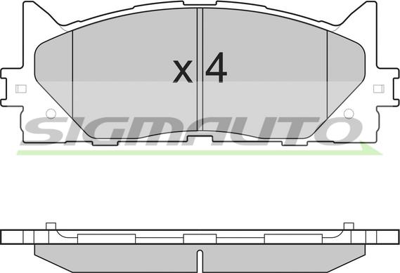 SIGMAUTO SPB253 - Kit de plaquettes de frein, frein à disque cwaw.fr