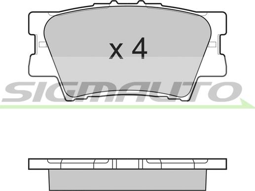 SIGMAUTO SPB252 - Kit de plaquettes de frein, frein à disque cwaw.fr