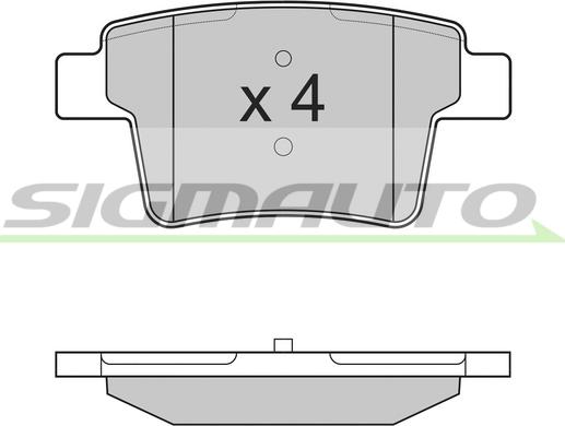 SIGMAUTO SPB266 - Kit de plaquettes de frein, frein à disque cwaw.fr