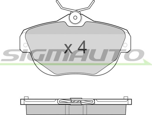 SIGMAUTO SPB262 - Kit de plaquettes de frein, frein à disque cwaw.fr