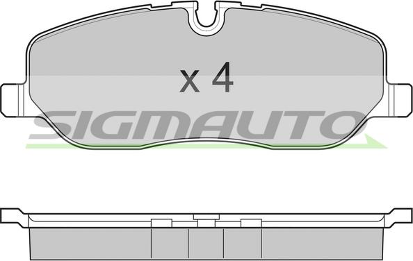 SIGMAUTO SPB206 - Kit de plaquettes de frein, frein à disque cwaw.fr