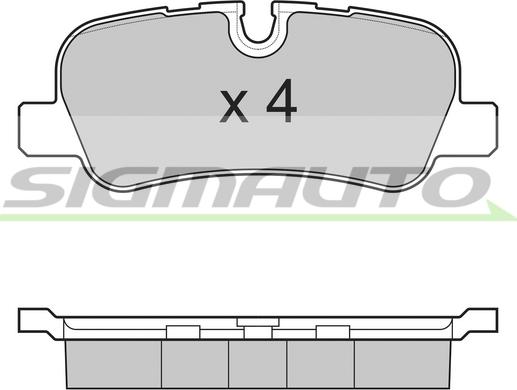 SIGMAUTO SPB207 - Kit de plaquettes de frein, frein à disque cwaw.fr