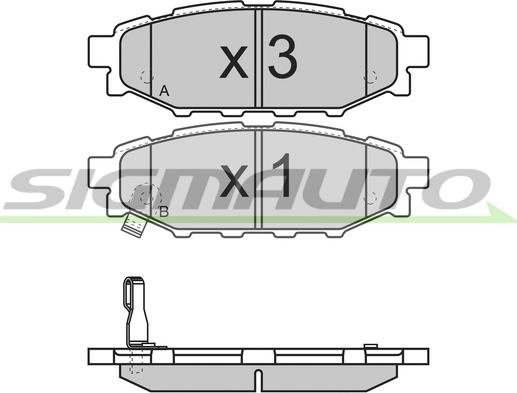 SIGMAUTO SPB218 - Kit de plaquettes de frein, frein à disque cwaw.fr