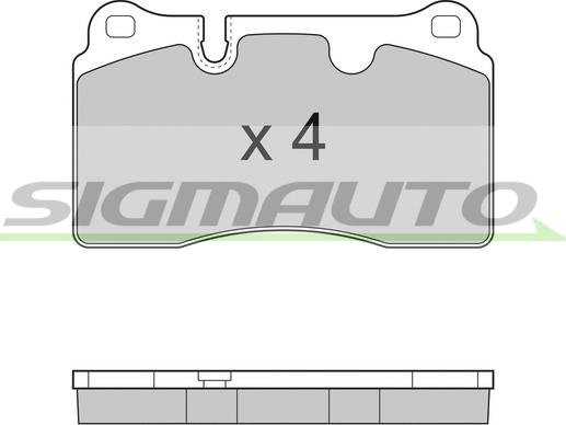 SIGMAUTO SPB289 - Kit de plaquettes de frein, frein à disque cwaw.fr