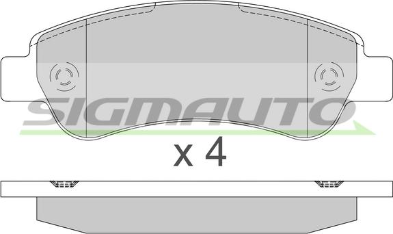 SIGMAUTO SPB286TR - Kit de plaquettes de frein, frein à disque cwaw.fr