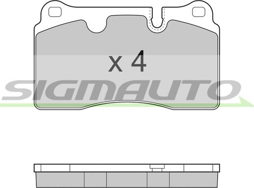 SIGMAUTO SPB288 - Kit de plaquettes de frein, frein à disque cwaw.fr