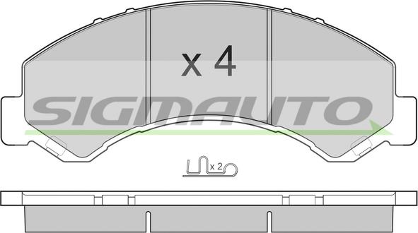 SIGMAUTO SPB236 - Kit de plaquettes de frein, frein à disque cwaw.fr