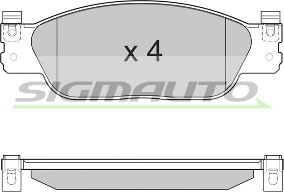 SIGMAUTO SPB224 - Kit de plaquettes de frein, frein à disque cwaw.fr