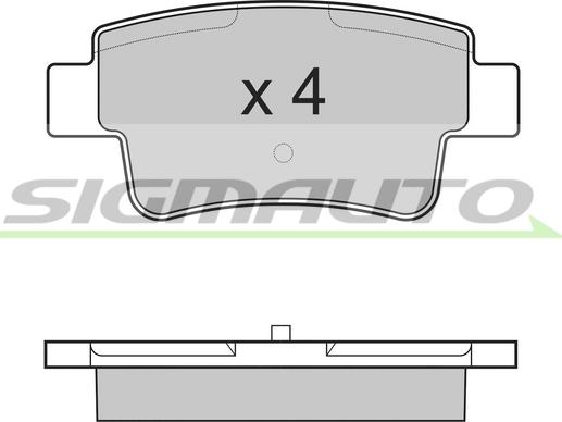 SIGMAUTO SPB228 - Kit de plaquettes de frein, frein à disque cwaw.fr