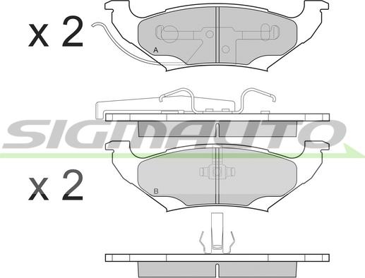 SIGMAUTO SPB223 - Kit de plaquettes de frein, frein à disque cwaw.fr