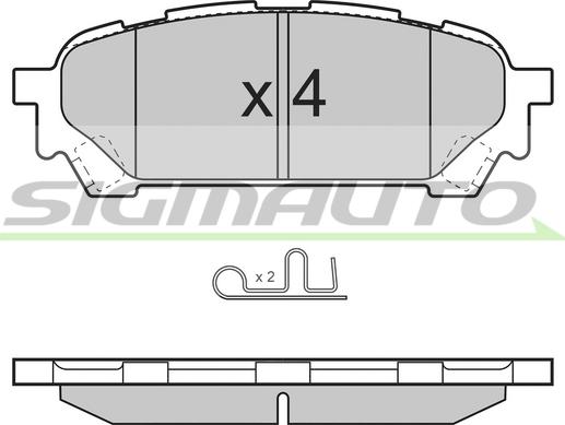 SIGMAUTO SPB270 - Kit de plaquettes de frein, frein à disque cwaw.fr