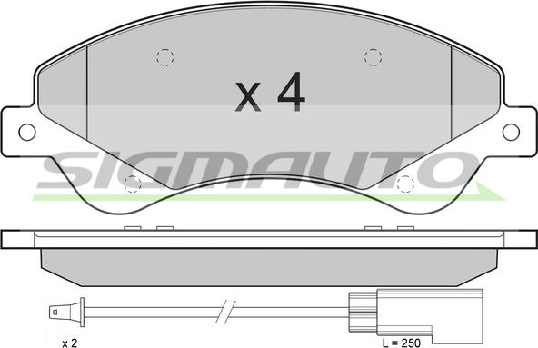 SIGMAUTO SPB273 - Kit de plaquettes de frein, frein à disque cwaw.fr