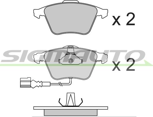 SIGMAUTO SPB741 - Kit de plaquettes de frein, frein à disque cwaw.fr