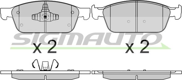 SIGMAUTO SPB751 - Kit de plaquettes de frein, frein à disque cwaw.fr