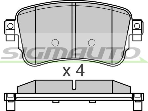 SIGMAUTO SPB753 - Kit de plaquettes de frein, frein à disque cwaw.fr