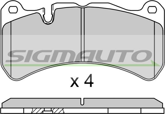 SIGMAUTO SPB752 - Kit de plaquettes de frein, frein à disque cwaw.fr