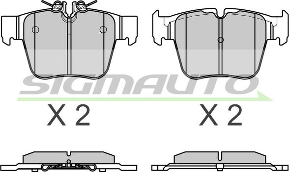 SIGMAUTO SPB757 - Kit de plaquettes de frein, frein à disque cwaw.fr