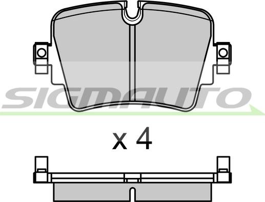 SIGMAUTO SPB701 - Kit de plaquettes de frein, frein à disque cwaw.fr