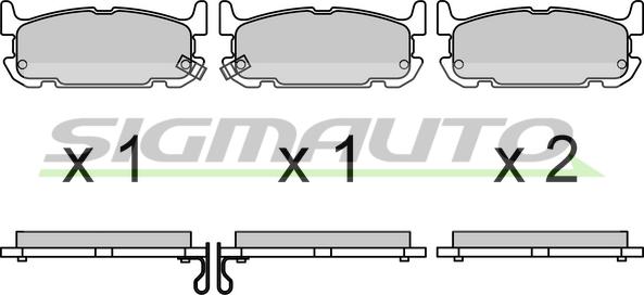 SIGMAUTO SPB708 - Kit de plaquettes de frein, frein à disque cwaw.fr