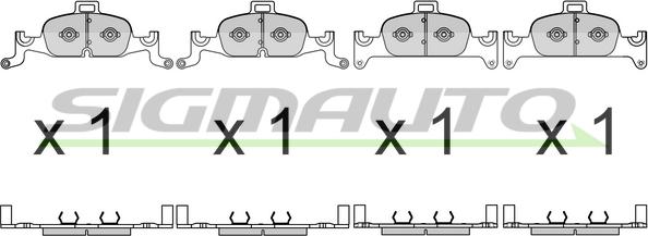 SIGMAUTO SPB719 - Kit de plaquettes de frein, frein à disque cwaw.fr