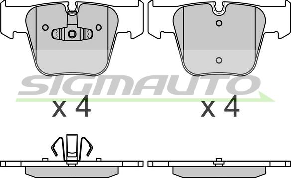 SIGMAUTO SPB715 - Kit de plaquettes de frein, frein à disque cwaw.fr