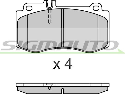 SIGMAUTO SPB710 - Kit de plaquettes de frein, frein à disque cwaw.fr